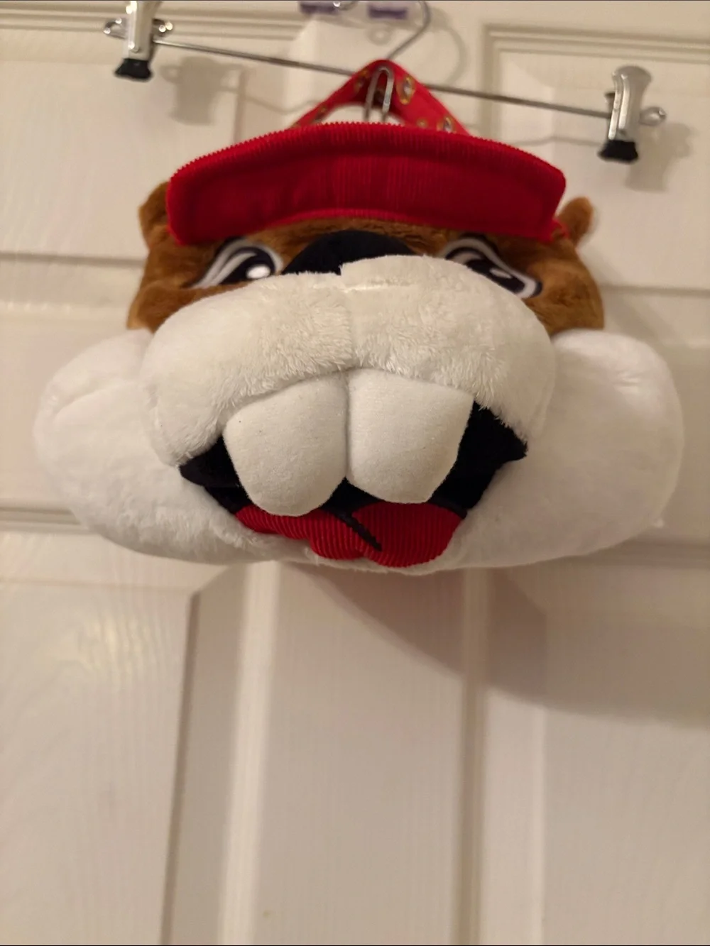 Kids Plush Buc-ee’s Animal bucket- Brown & White with Red Handle. 6” x 12”